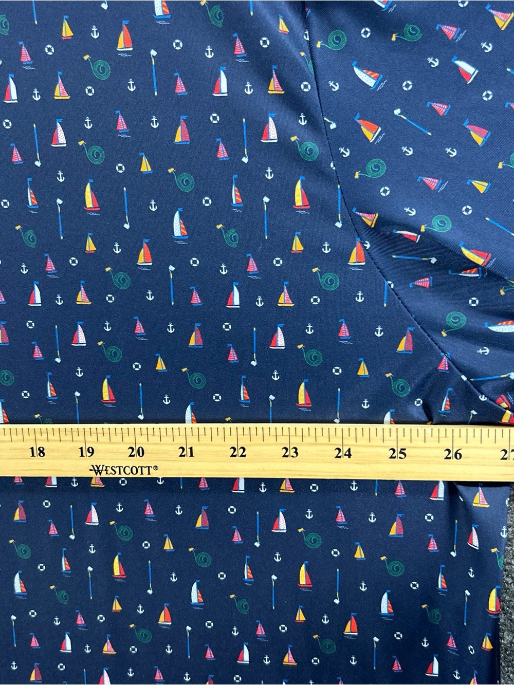 Bogey Bros Golf Polo Shirt Mens 2XL Blue Nautical Sailboat AOP Performance - Picture 7 of 9